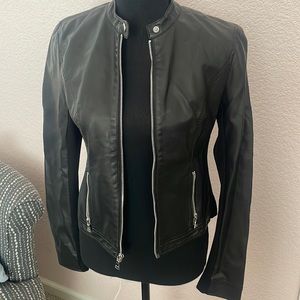 Express black faux leather jacket